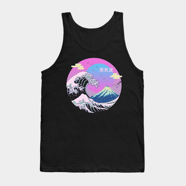 The Great Vaporwave Front and Back Print Tank Top by Vincent Trinidad Art